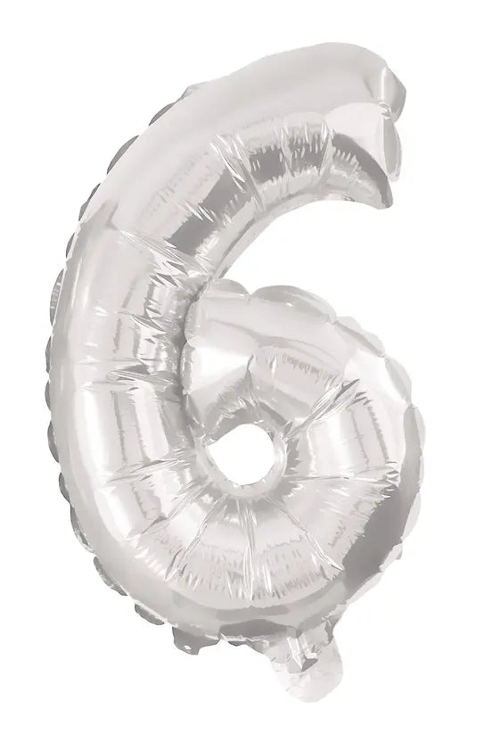 85 cm Silver Foil Balloon No.6
