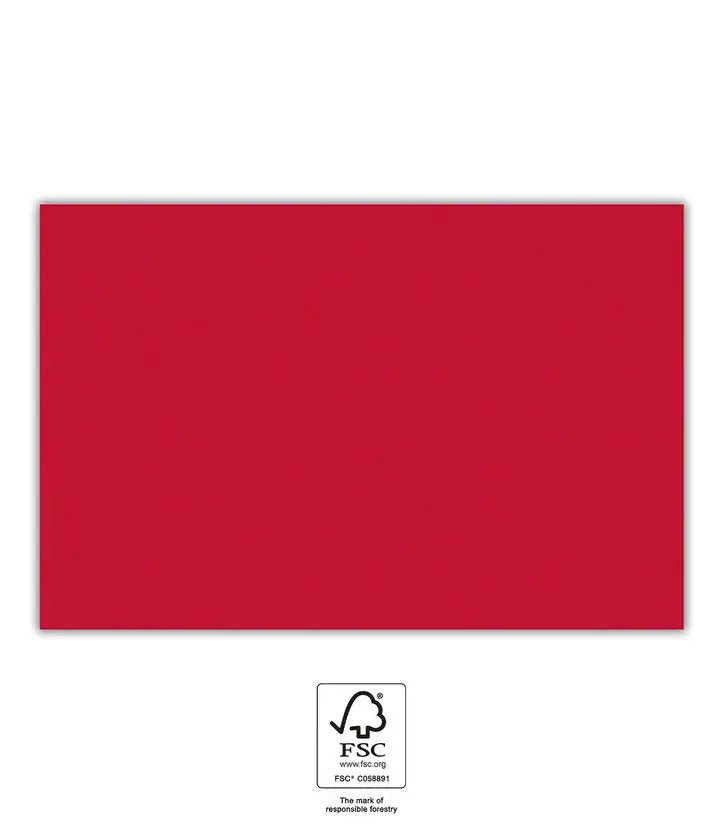 FSC Red Paper Tablecover 120X180cm