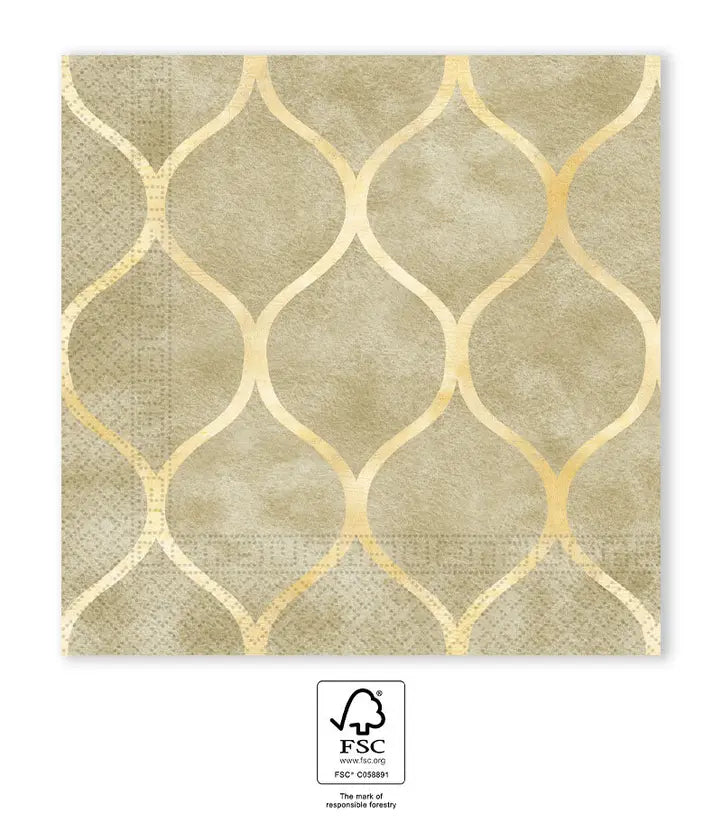 Arabic Cells FSC Three-Ply Paper Napkins 33x33cm