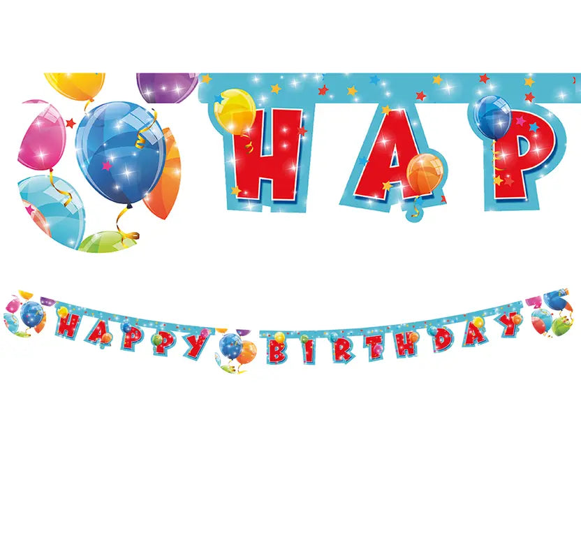 "Happy Birthday" Die-cut Banner