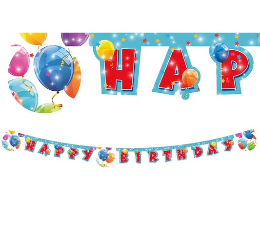 "Happy Birthday" Die-cut Banner