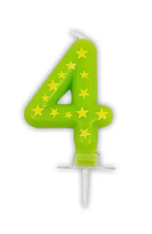 Stars Numeral Candles No. 4