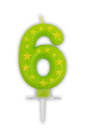 Stars Numeral Candles No. 6