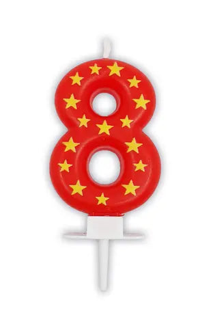 Stars Numeral Candles No. 8