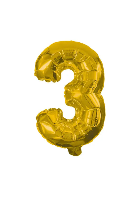 32 cm Gold Foil Balloon No. 3