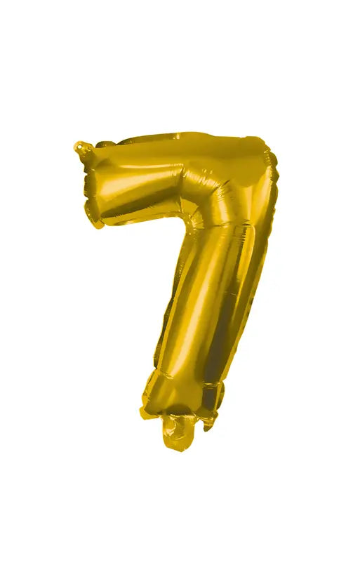 32 cm Gold Foil Balloon No. 7