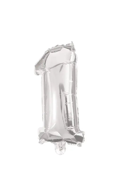 32 cm Silver Foil Balloon No. 1