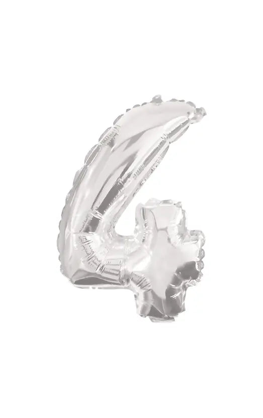 32 cm Silver Foil Balloon No. 4