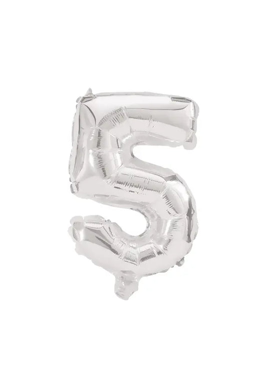 32 cm Silver Foil Balloon No. 5