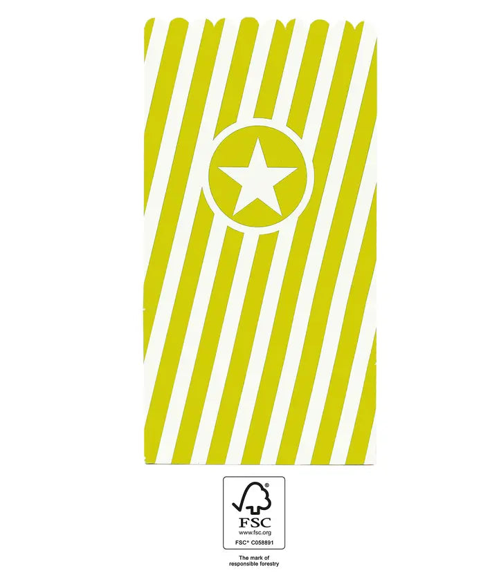 Lime Green Paper Pop-Corn Bags