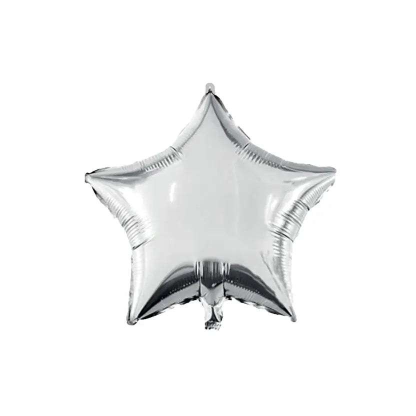 Silver Star Foil Balloon 46 cm