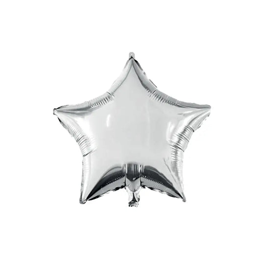 Silver Star Foil Balloon 46 cm