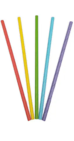 FSC Paper Drinking Straws in 5 Different Colors 19.5x0.6cm