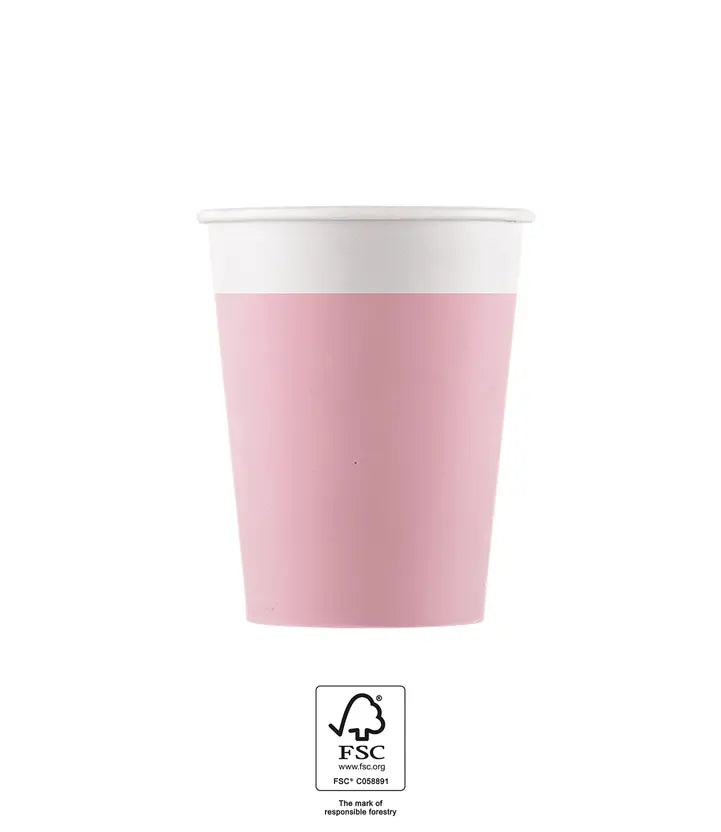 Pink Paper Cups 200 ml FSC