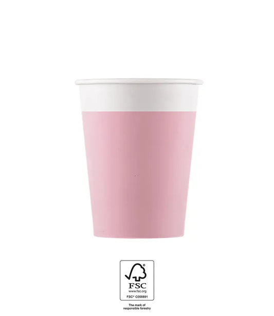 Pink Paper Cups 200 ml FSC