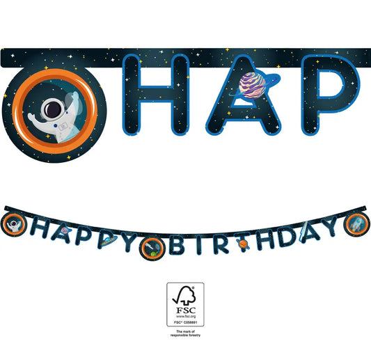 Happy Birthday  Paper Die-Cut Banner 2 m