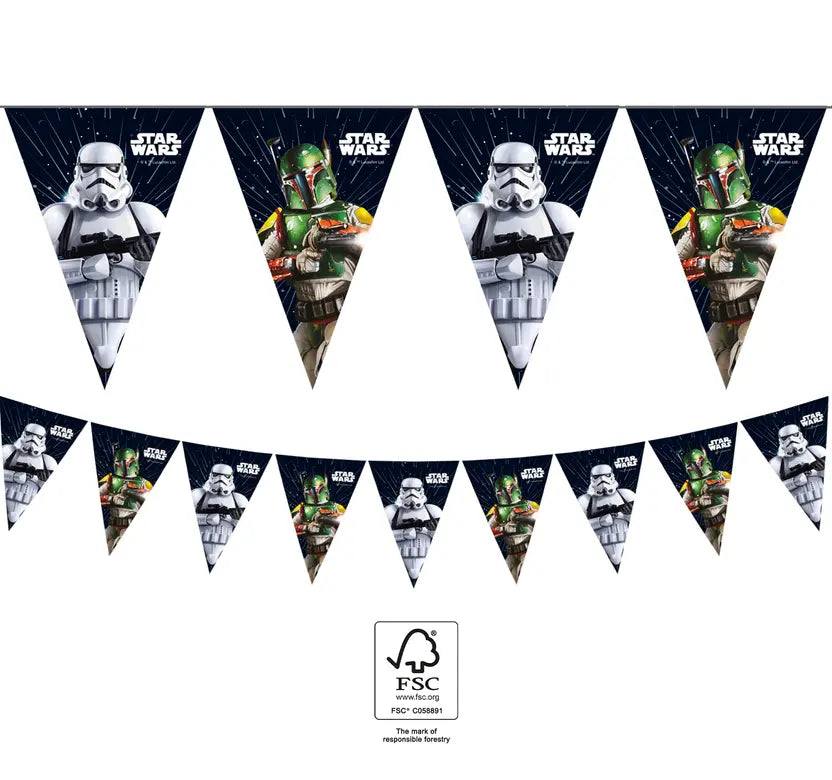 Paper Triangle Flag Banner (9 flags)