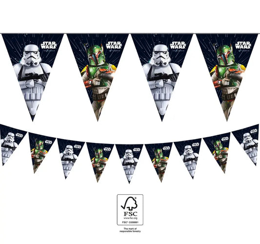 Paper Triangle Flag Banner (9 flags)