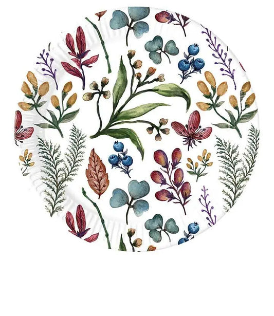 Herbs Paper Plates Next Generation Large 23cm