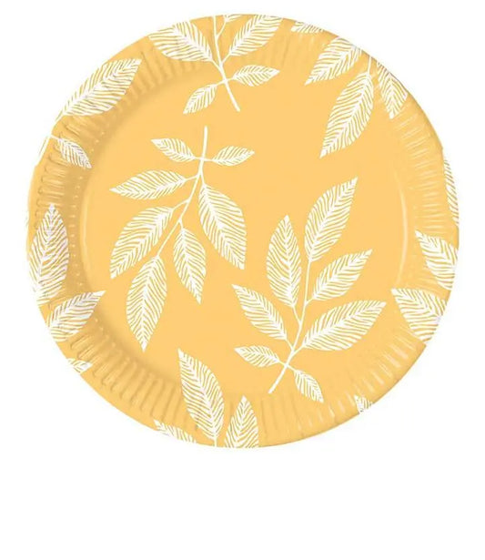 Orange Leaves Paper Plates Next Generation Large 23cm