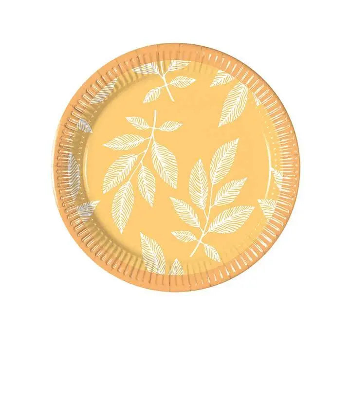 Orange Leaves Paper Plates Next Generation Medium 20cm