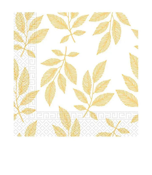 Orange Leaves FSC 3-Ply Paper Napkins 33x33cm