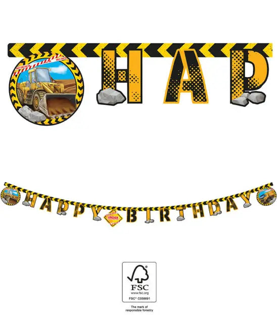 Happy Birthday Die-Cut Banner 2 m