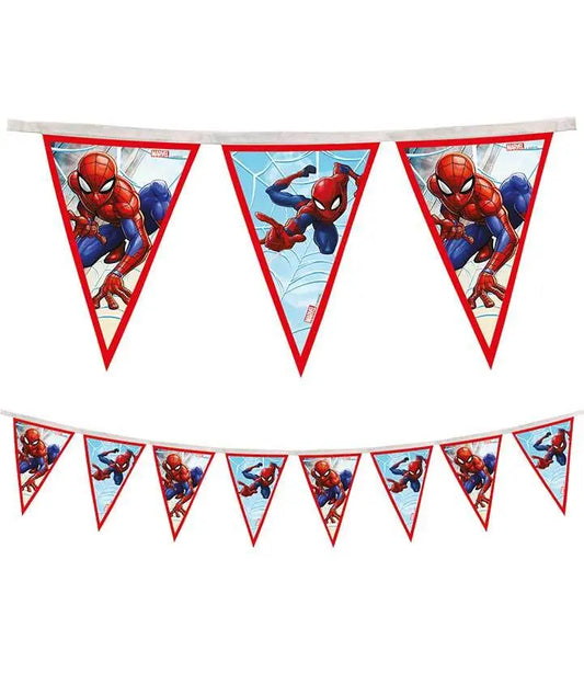 Spider-Man Reusable Textile Triangle Party Flag Banner