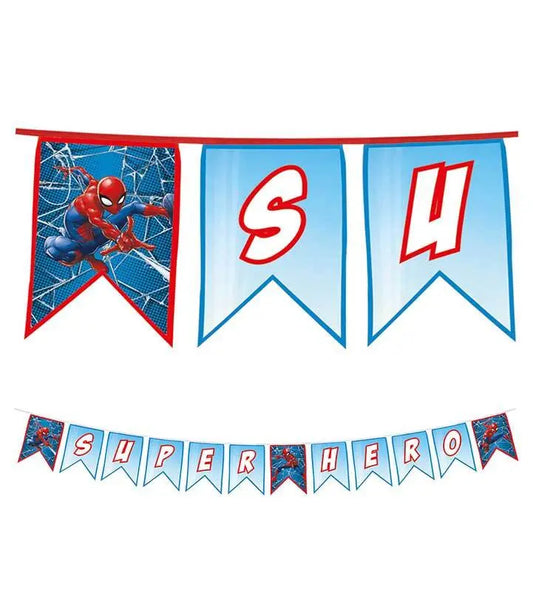 Spider-Man Reusable Party Textile Letter Banner