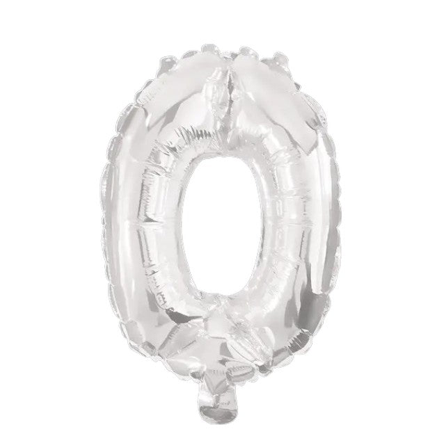 32 cm Silver Foil Balloon No. 0