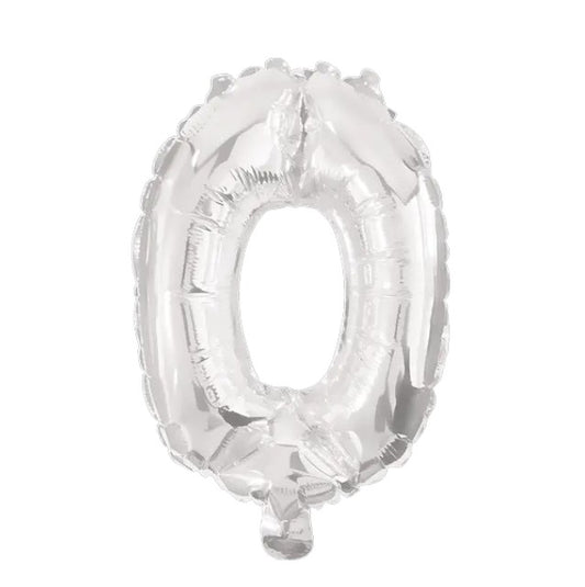 32 cm Silver Foil Balloon No. 0