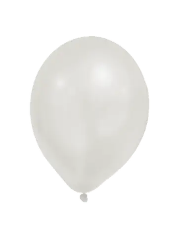 Metallic Pastel Balloons - White