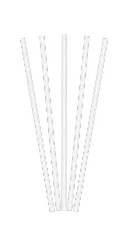 White Paper Drinking Straws 19.7x0.6cm