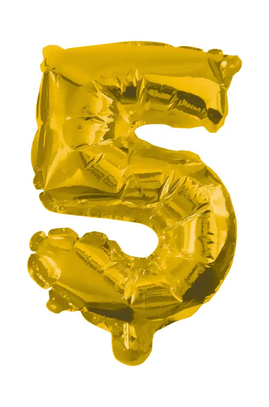 85 cm Gold Foil Balloon No. 5