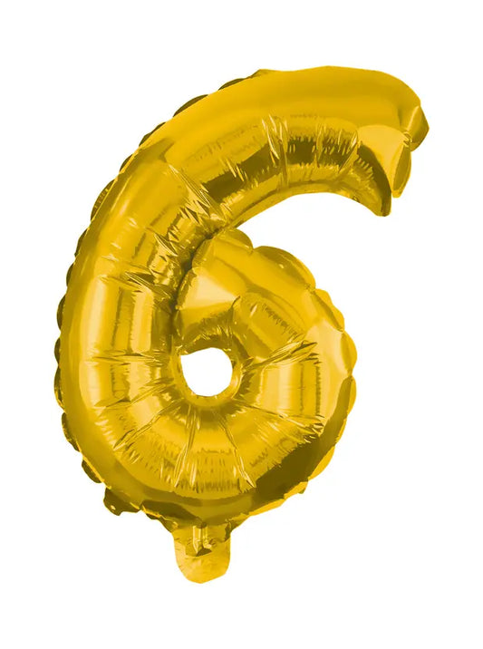85 cm Gold Foil Balloon No. 6