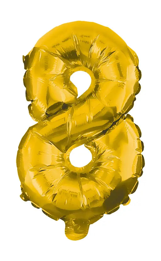 85 cm Gold Foil Balloon No. 8