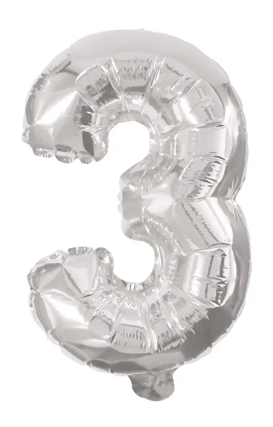 85 cm Silver Foil Balloon No. 3