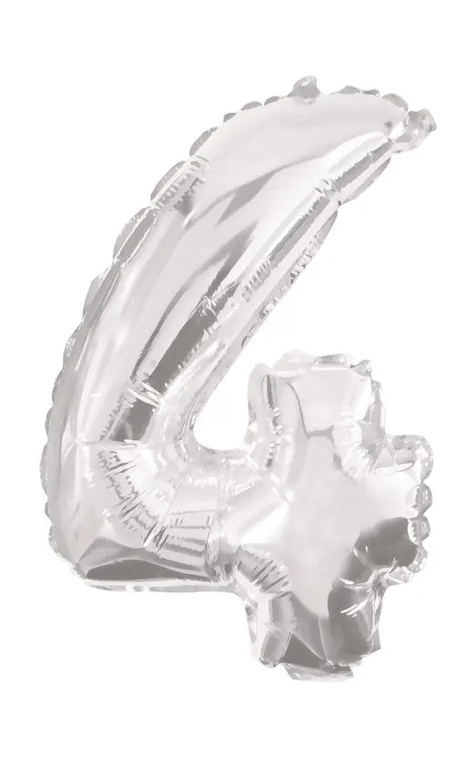 85 cm Silver Foil Balloon No. 4