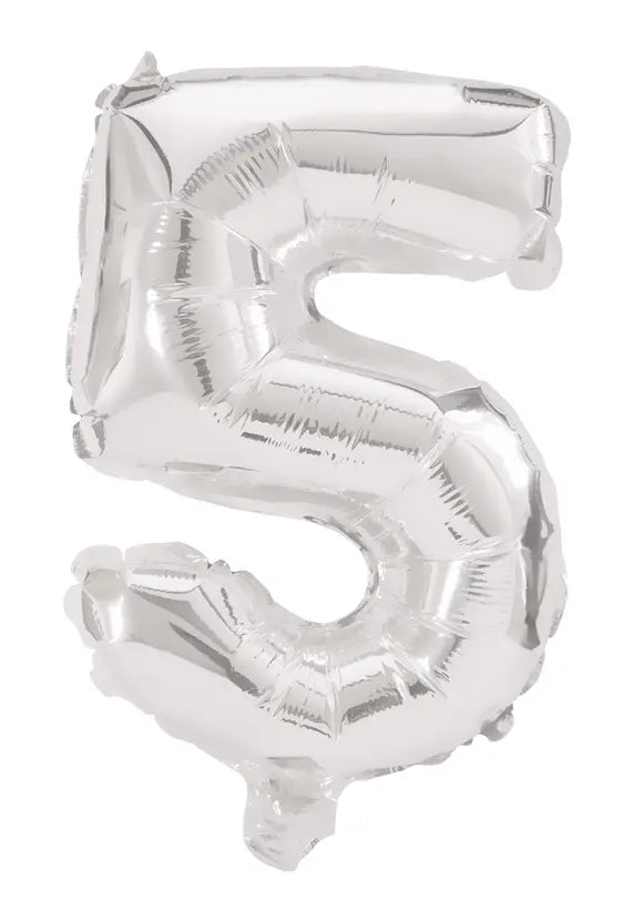 85 cm Silver Foil Balloon No.5