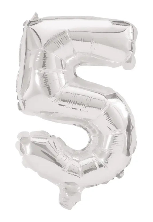 85 cm Silver Foil Balloon No.5