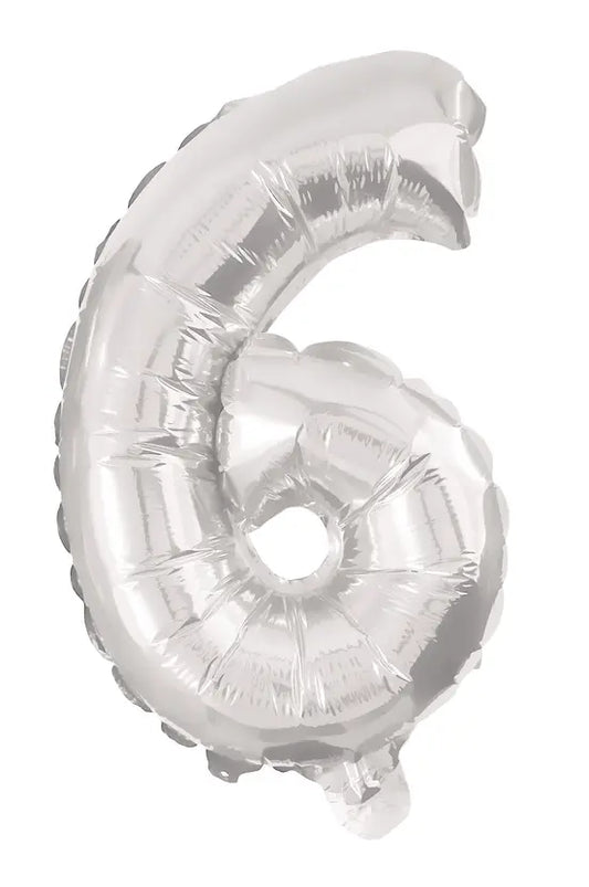 85 cm Silver Foil Balloon No.6