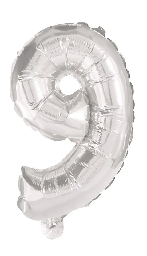 85 cm Silver Foil Balloon No.9