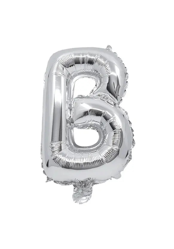 Silver Foil Balloon Letter B