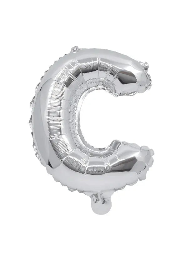 Silver Foil Balloon Letter C