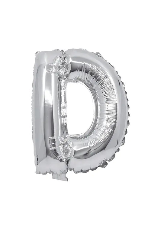 Silver Foil Balloon Letter D
