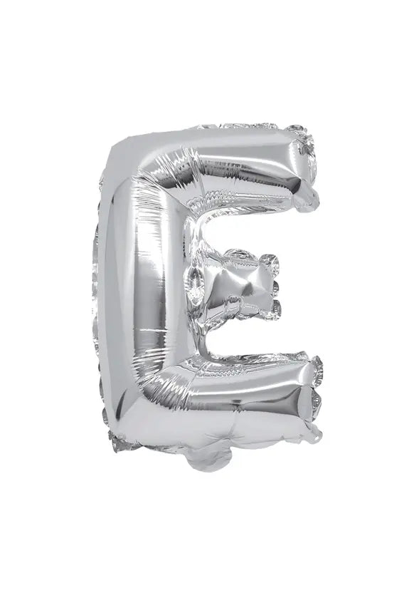 Silver Foil Balloon Letter E