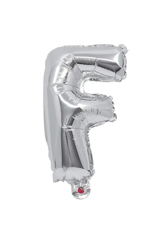 Silver Foil Balloon Letter F