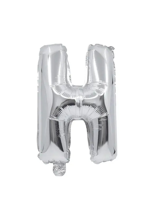 Silver Foil Balloon Letter H
