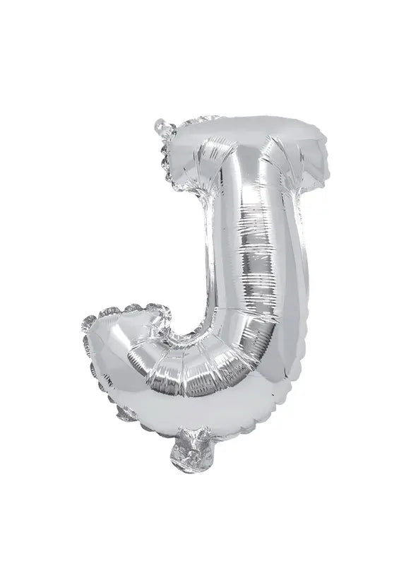 Silver Foil Balloon Letter J