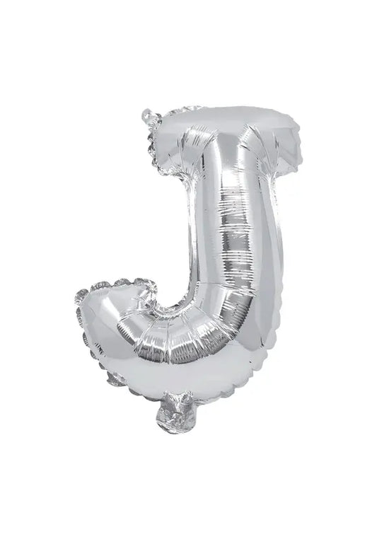 Silver Foil Balloon Letter J